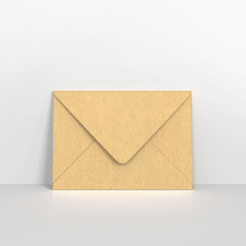 B02C5 - Recycled Kraft Fleck V Flap Envelopes - Greeting Card Envelopes