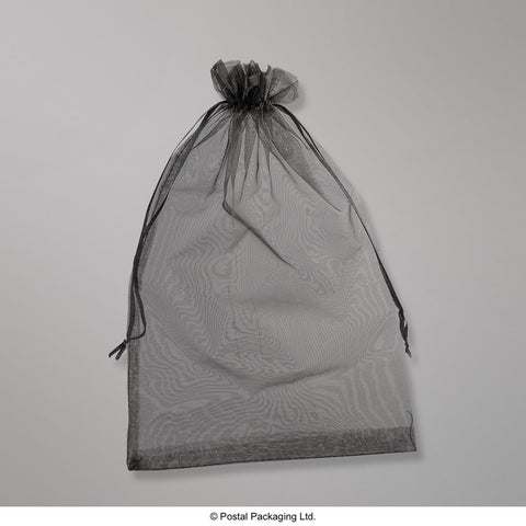 OB300200B - Black Organza Bag - Organza Bag