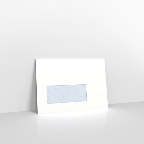 128 - White Blue Opaque Self Seal Business Envelopes - Business Envelopes