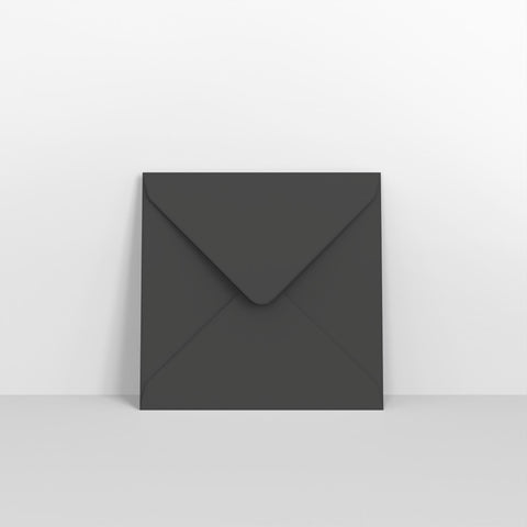 Black Coloured Gummed Greeting Card V Flap Envelopes