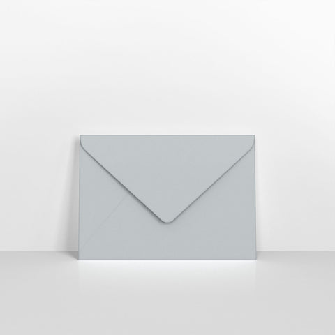 Pale Grey Coloured Gummed V Flap Envelopes