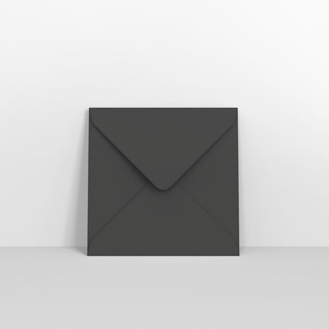 AN37100 - Black Coloured Gummed Greeting Card V Flap Envelopes - Greeting Card Envelopes