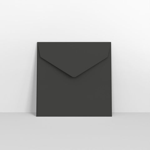 CEV155B - Black Coloured Peel and Seal V Flap Envelopes - Coloured Peel and Seal Envelope