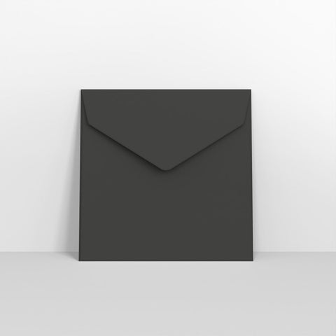 CEV170B - Black Coloured Peel and Seal V Flap Envelopes - Coloured Peel and Seal Envelope