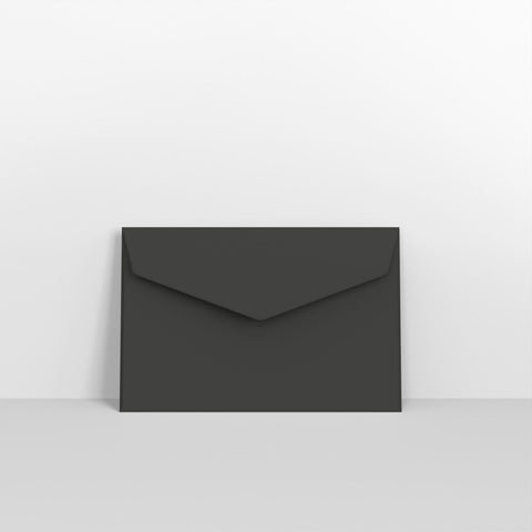 CEV62B - Black Coloured Peel and Seal V Flap Envelopes - Coloured Peel and Seal Envelope