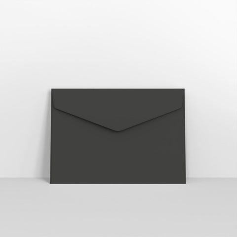 CEVC5B - Black Coloured Peel and Seal V Flap Envelopes - Coloured Peel and Seal Envelope