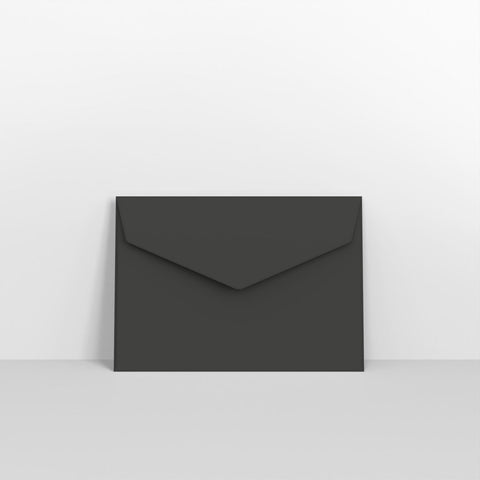 CEVC6B - Black Coloured Peel and Seal V Flap Envelopes - Coloured Peel and Seal Envelope