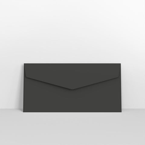 CEVDLB - Black Coloured Peel and Seal V Flap Envelopes - Coloured Peel and Seal Envelope