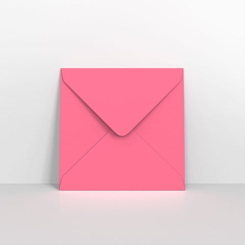 GC155155BP - Bright Pink Coloured Gummed V Flap Envelopes - Greeting Card Envelopes