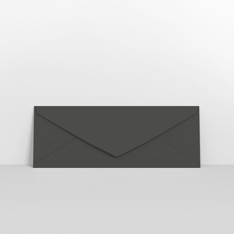 GC80215BL - Black Coloured Gummed V Flap Envelopes - Greeting Card Envelopes