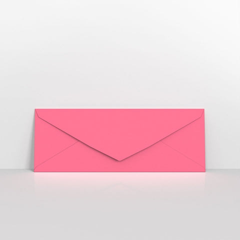 GC80215BP - Bright Pink Coloured Gummed V Flap Envelopes - Greeting Card Envelopes