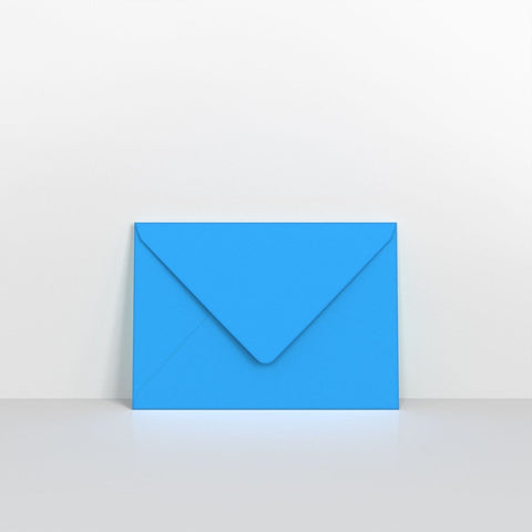 GC95122BB - Bright Blue Coloured Gummed V Flap Envelopes - Greeting Card Envelopes