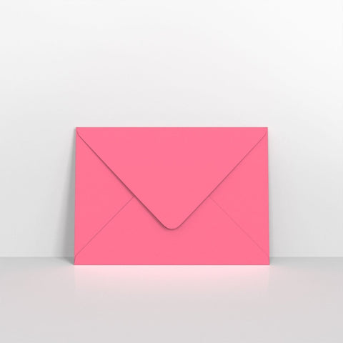 GCC5BP - Bright Pink Coloured Gummed V Flap Envelopes - Greeting Card Envelopes