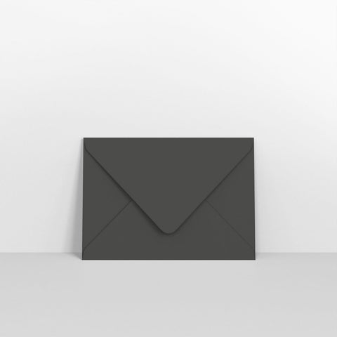 GCC6BL - Black Coloured Gummed V Flap Envelopes - Greeting Card Envelopes