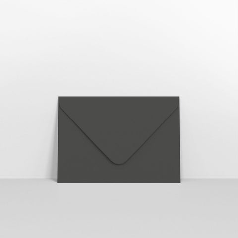 GCC7BL - Black Coloured Gummed V Flap Envelopes - Greeting Card Envelopes