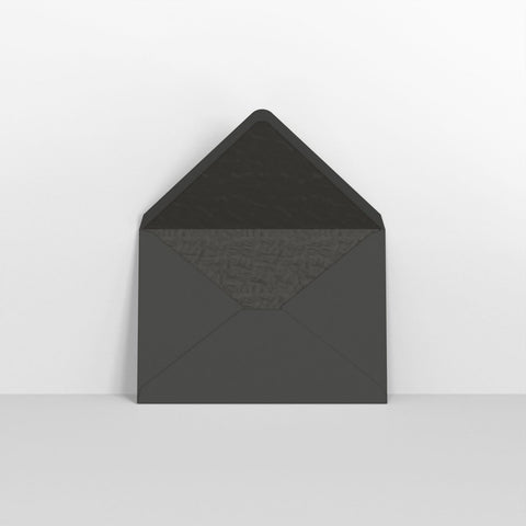 TLC6B - B - Black & Black Fancy Paper Lined Envelopes - Lined Envelopes